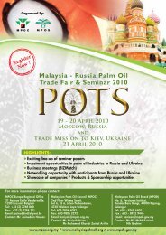 Malaysia - Russia Palm Oil Trade Fair & Seminar 2010 - MPOC