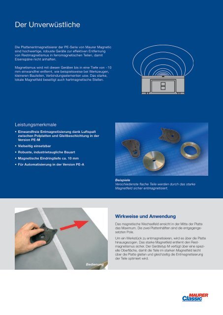 Plattenentmagnetisierer MM PE - Maurer Magnetic AG