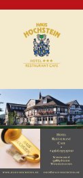 Haus Hochstein - Hotel und Restaurant im Sauerland