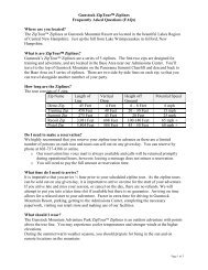 Gunstock Mountain / FAQ Sheet - Zip Tour (M1952180.DOC;1)