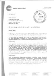 Lumo Energy - letter of undertaking - Essential Services Commission