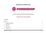 Licence Application - Powershop - Essential Services Commission