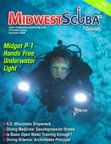 Midget P-1 Hands Free Underwater Light - Midwest Scuba Diving ...