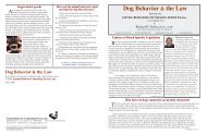 Dog Behavior & the Law - Animal behavior dog bite expert witness
