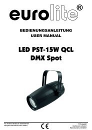 EUROLITE LED PST-15W QCL DMX Spot User Manual