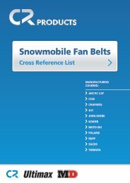 Snowmobile Fan Belts - CR Products