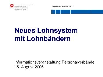 Neues Lohnsystem mit LohnbÃ¤ndern - vpod Bern