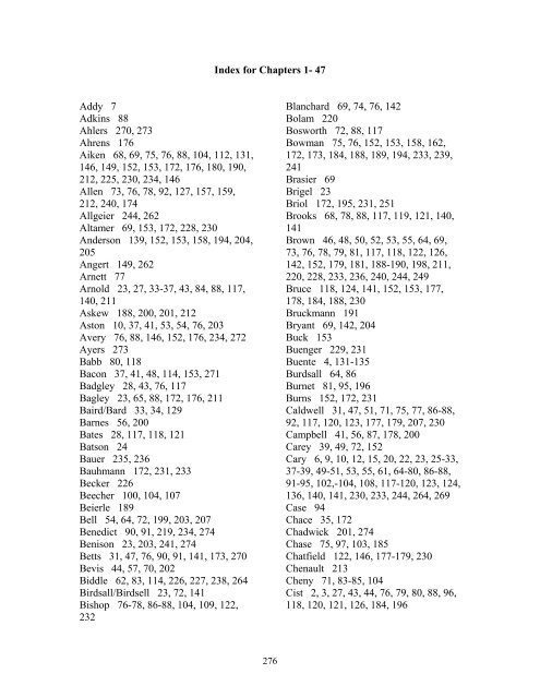 Index, Pictures, Genealogy Tables - SELFCRAFT