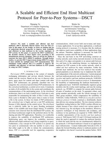 A Scalable and Efficient End Host Multicast Protocol - IEEE Xplore