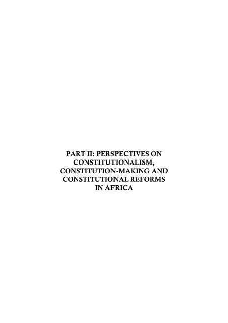 Constitutionalism and Democratic Governance in Africa: - PULP