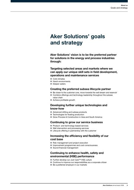 Annual report 2008 - Aker Solutions