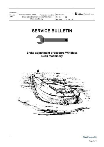Service bulletin No. 10-08 - Aker Solutions