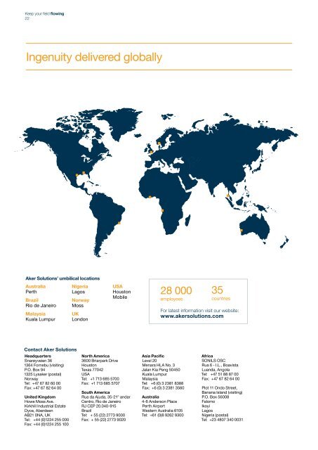 Umbilicals brochure - Aker Solutions