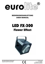 EUROLITE LED FX-300 RGB DMX User Manual