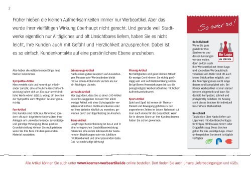 Werbeideen - Körner Werbeartikel