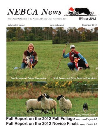 Winter 2012 - Northeast Border Collie Association