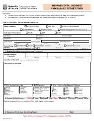 Departmental Incident and Hazard Report form - Occupational ...