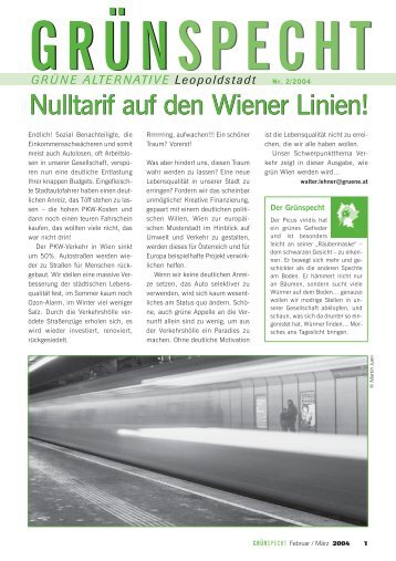 Nulltarif auf den Wiener Linien! - Die GrÃ¼nen Leopoldstadt