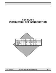 SECTION 6 INSTRUCTION SET INTRODUCTION