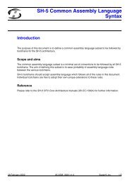 SH-5 Common Assembly Language Syntax