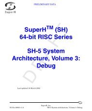 SuperH (SH) 64-bit RISC Series SH-5 System Architecture, Volume ...