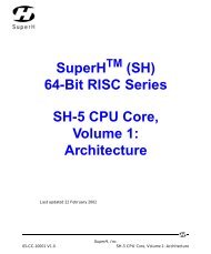 SuperH (SH) 64-Bit RISC Series SH-5 CPU Core, Volume 1 ...