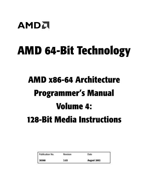 AMD 64-Bit Technology - ECE User Home Pages