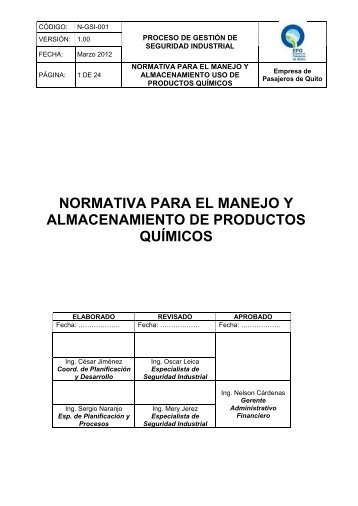 Manejo y almacenamiento de productos quÃ­micos.pdf - Trolebus