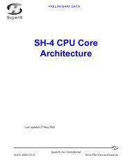 SH-4 CPU Core Architecture