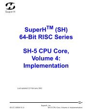 SuperH (SH) 64-Bit RISC Series SH-5 CPU Core, Volume 4 ...