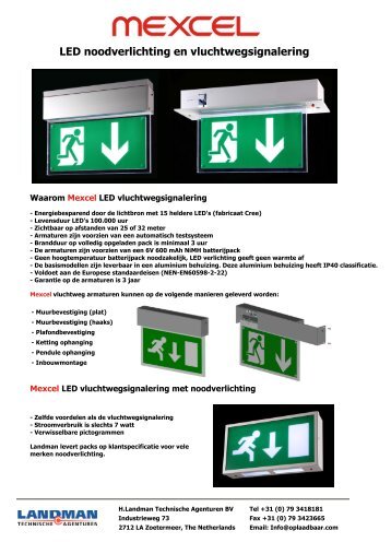 LED noodverlichting en vluchtwegsignalering - Oplaadbaar