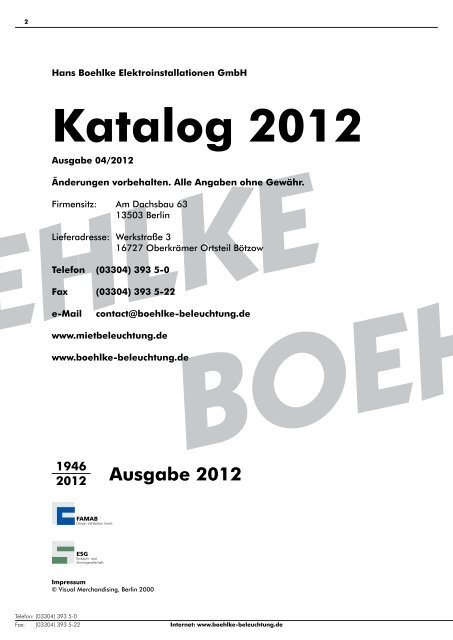 Katalog 2012 - Boehlke-Beleuchtung.de