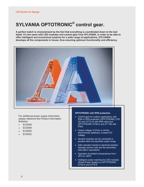 led systems for signage - Osram Sylvania