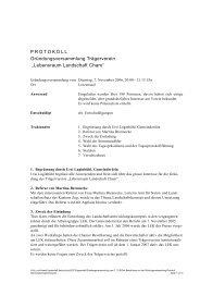 Protokoll Gründungsversammlung vom 7.11.06 - Lebensraum ...