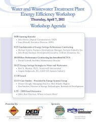 Water and Wastewater Treatment Plant Energy Efficiency Workshop ...