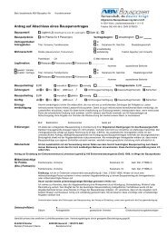 Antrag auf Abschluss eines Bausparvertrages - Kleisch.at