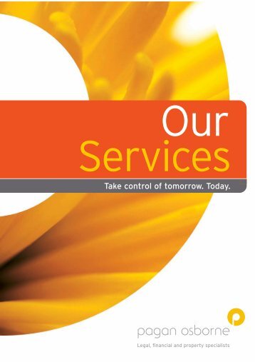 Our Services Brochure - Pagan Osborne