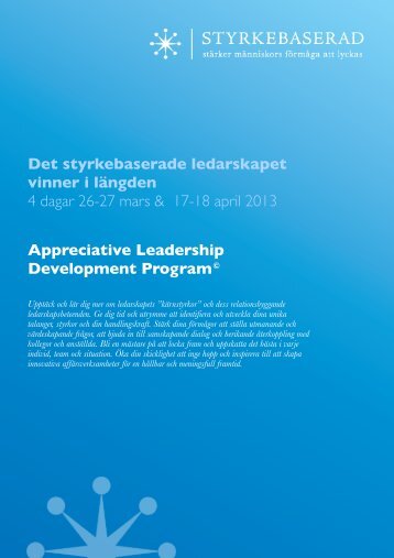 Appreciative Leadership Development Program - Styrkebaserad