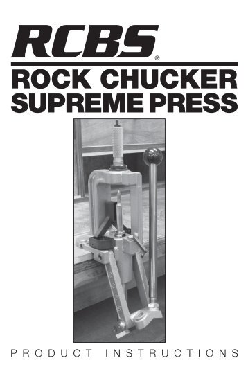 Rock Chucker Supreme Press Instructions - RCBS