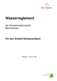 Wasserreglement BeromÃ¼nster Ortsteil Schwarzenbach - Gemeinde ...