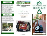 UNC Charlotte Recycling Brochure