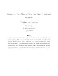 Estimation of Fixed Effects Models of Panel Data with Sequential ...