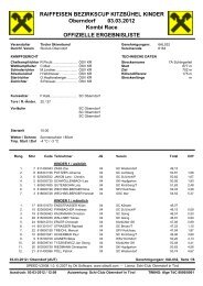 Ergebnisliste - Tiroler Skiverband - Bezirk KitzbÃ¼hel