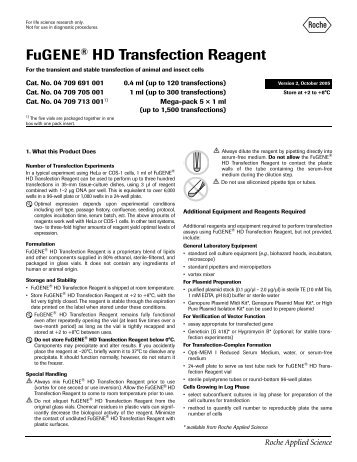 FuGENEÂ® HD Transfection Reagent