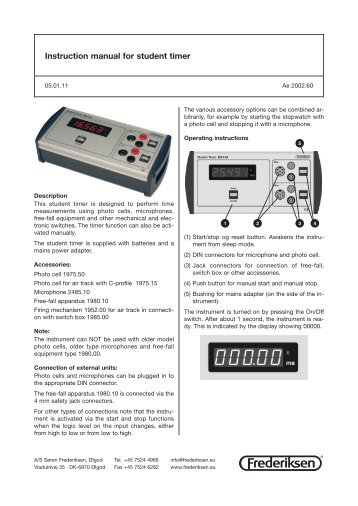 200260 Manual - Frederiksen