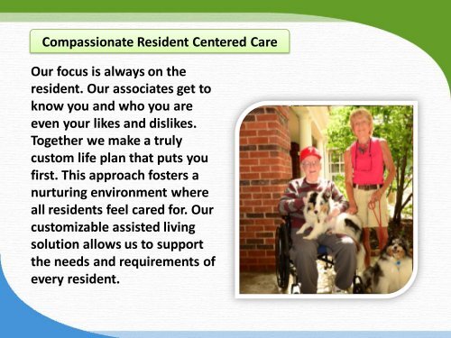 The Benefits of UMH Assisted Living