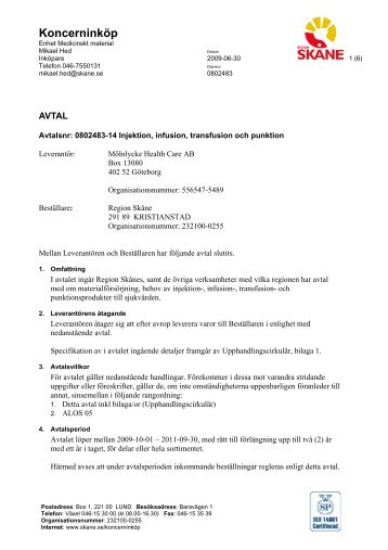 MÃ¶lnlycke_Avtal_0802483.pdf (37kb) - Region SkÃ¥ne