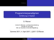 Einführung in Haskell - Otto-von-Guericke-Universität Magdeburg