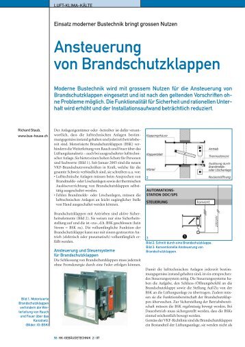 Ansteuerung von Brandschutzklappen (PDF â 208 kb) - Belimo