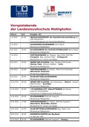 Vorspielabende der Landesmusikschule Mattighofen - Braunau